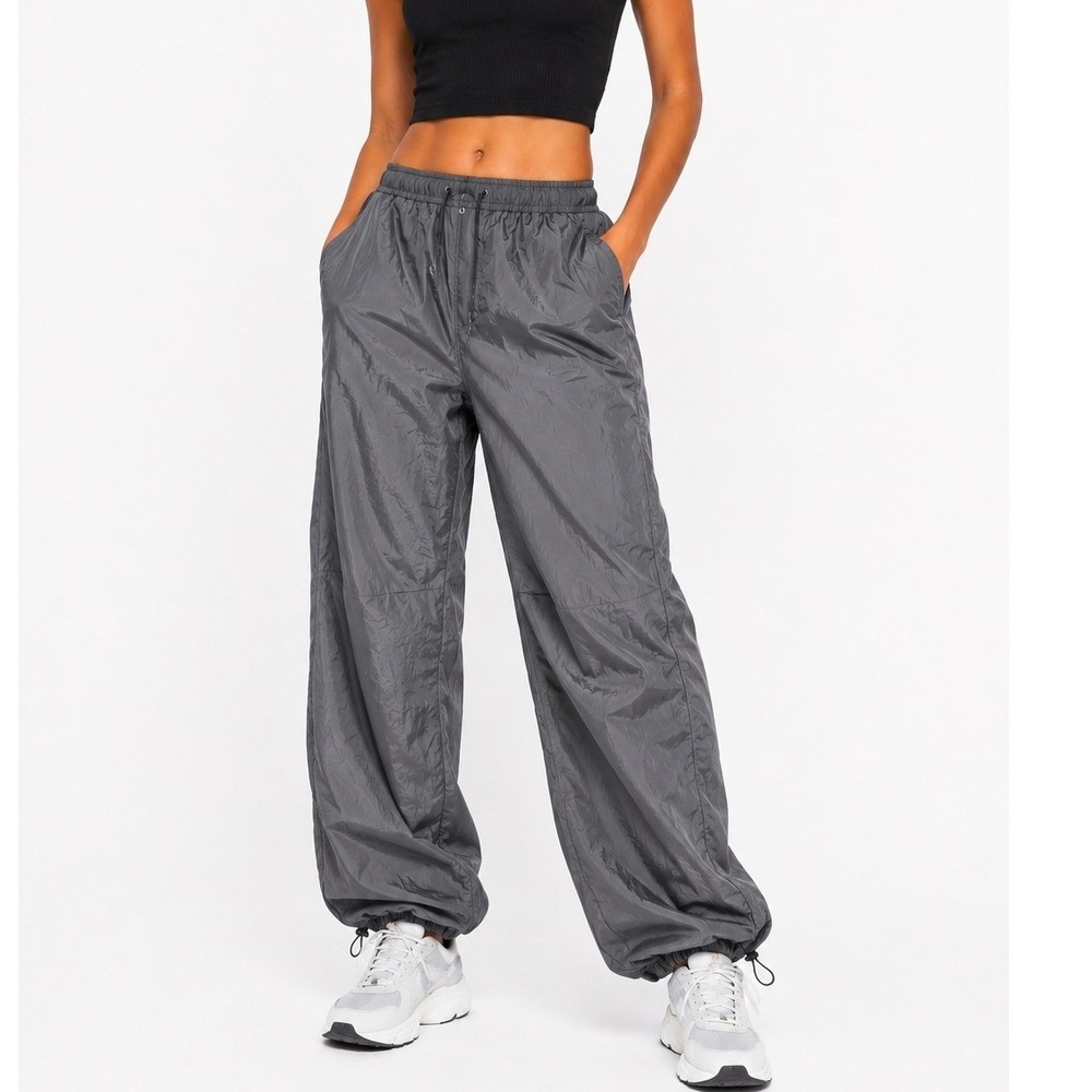 Luxe to Kill Women's Elastic Waist Drawstring Hem 100% Nylon Jogger Pants Size 4